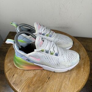 Nike Air Max 270 Shoes Womens Size 6.5 DD4459-100 Rainbow Gradient Heel Sneakers